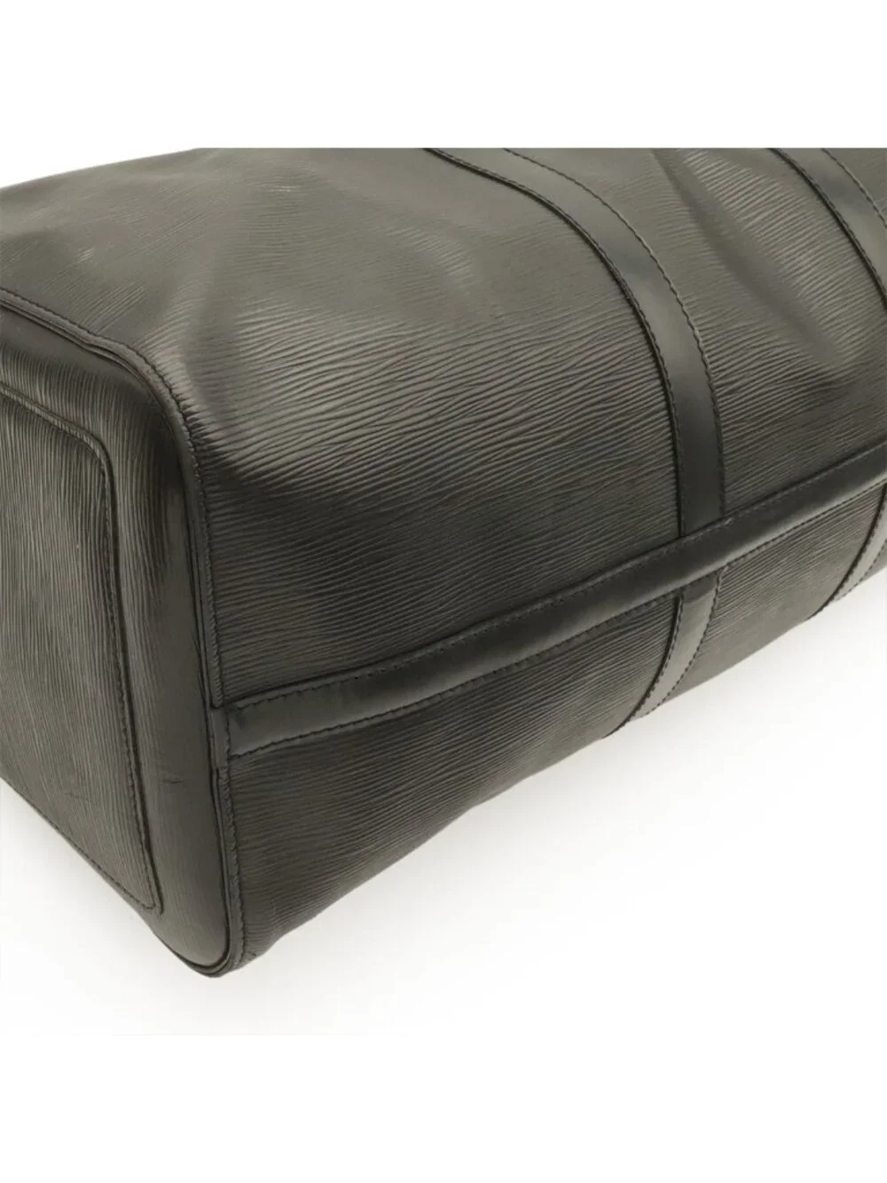 Louis Vuitton Epi Keepall 50 Boston Bag Purse Leather Noir Black Gold